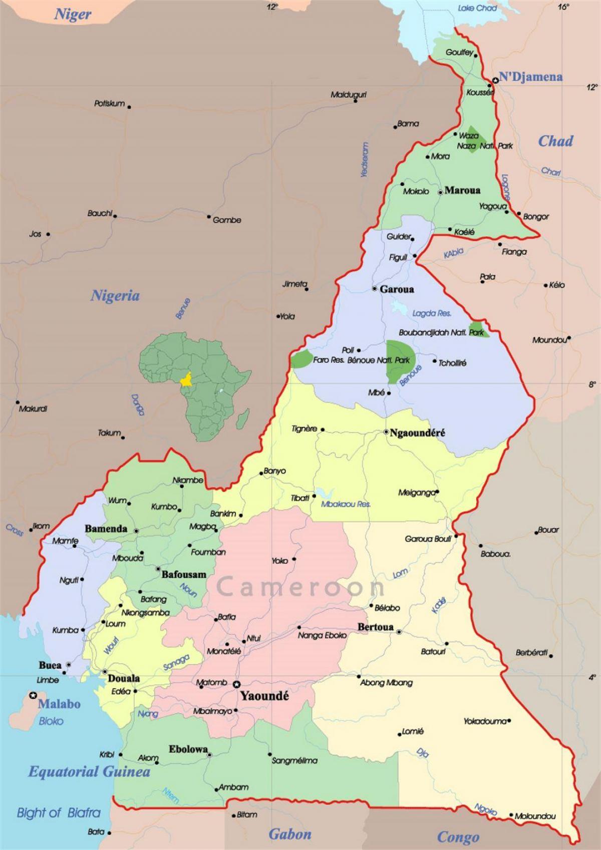 קמרון אפריקה מפה
