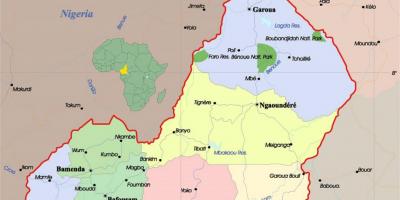 המפה הפוליטית של cameroo