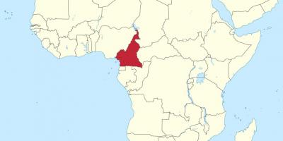 מפה של הקמרוני מערב אפריקה